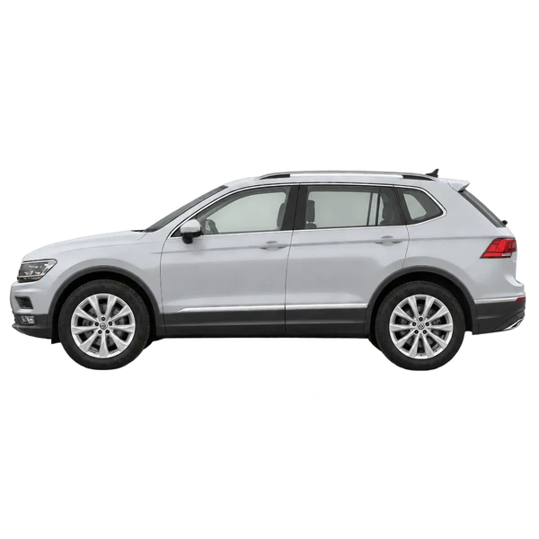 2018 Volkswagen Tiguan in Silber, Ansicht: Seite (nach links gerichtet)
