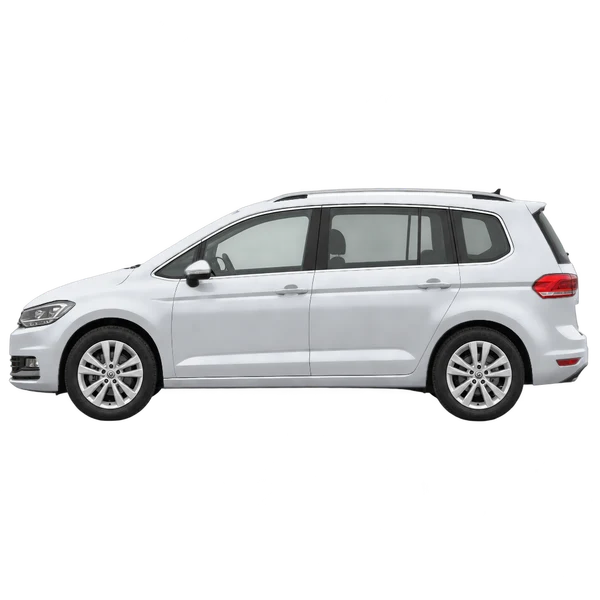 2018 Volkswagen Touran in Silber, Ansicht: Seite (nach links gerichtet)