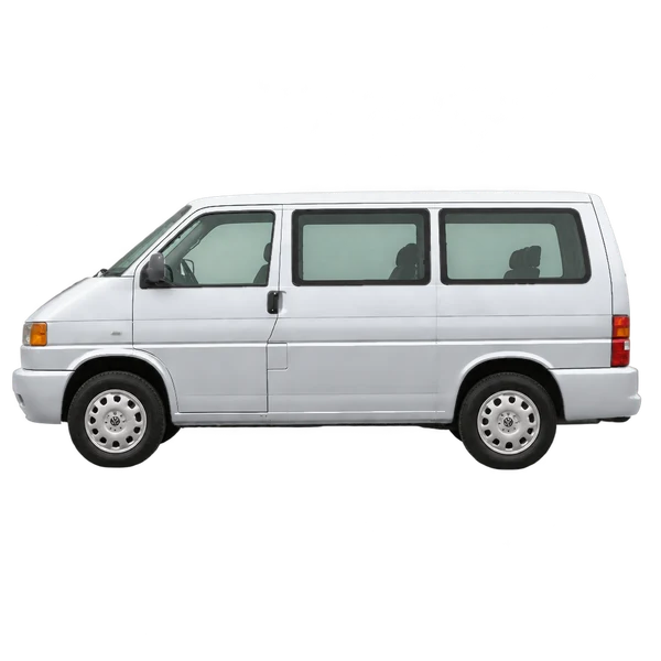 Volkswagen Transporter 2001 argent, vue côté (vers la gauche)
