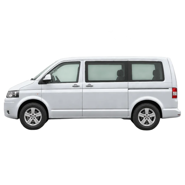 シルバーの2010 Volkswagen Transporter（側面（左向き）ビュー）