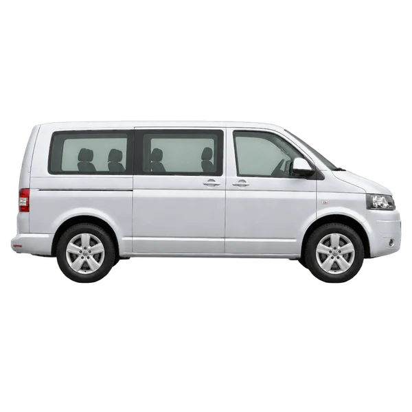 シルバーの2011 Volkswagen Transporter（側面（右向き）ビュー）