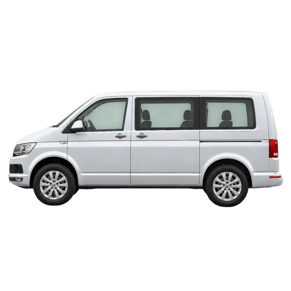 シルバーの2017 Volkswagen Transporter（側面（左向き）ビュー）