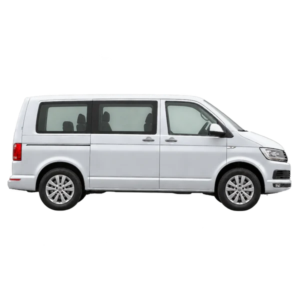 シルバーの2017 Volkswagen Transporter（側面（右向き）ビュー）