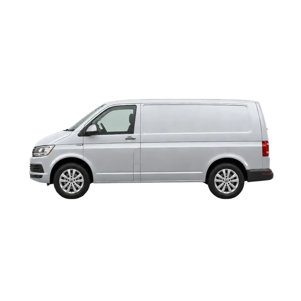 2018 Volkswagen Transporter in Silber, Ansicht: Seite (nach links gerichtet)