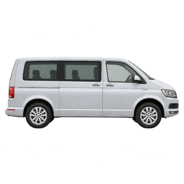 2018 Volkswagen Transporter in Silber, Ansicht: Seite (nach rechts gewandt)