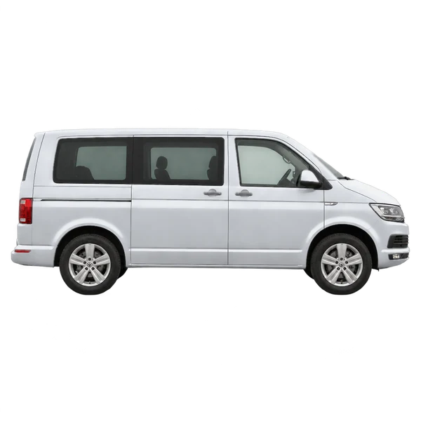 シルバーの2020 Volkswagen Transporter（側面（右向き）ビュー）