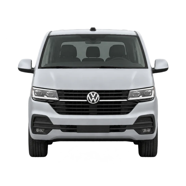 シルバーの2026 Volkswagen Transporter（正面ビュー）