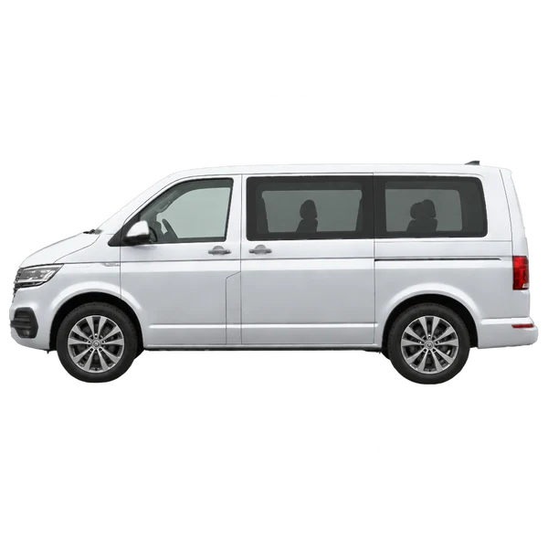 シルバーの2026 Volkswagen Transporter（側面（左向き）ビュー）