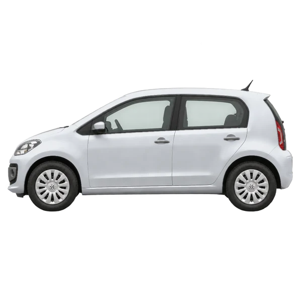 Volkswagen UP 2013 prata, vista lateral (voltada para a esquerda)