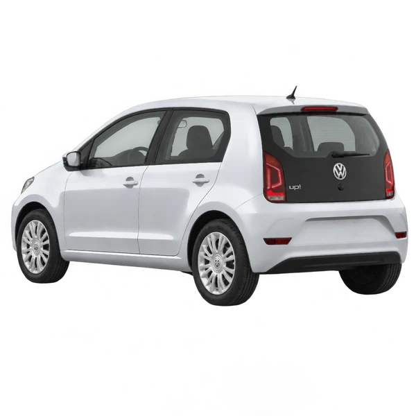 Volkswagen UP 2017 argent, vue trois-quarts arrière (orienté vers la gauche)