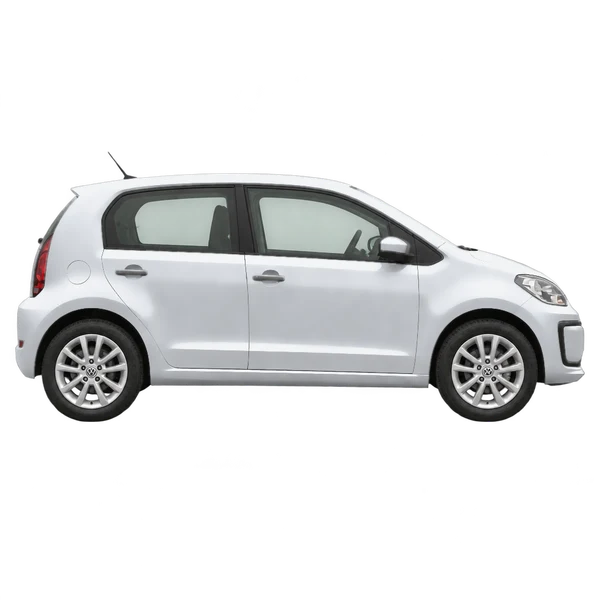 2019 Volkswagen UP in Silber, Ansicht: Seite (nach rechts gewandt)