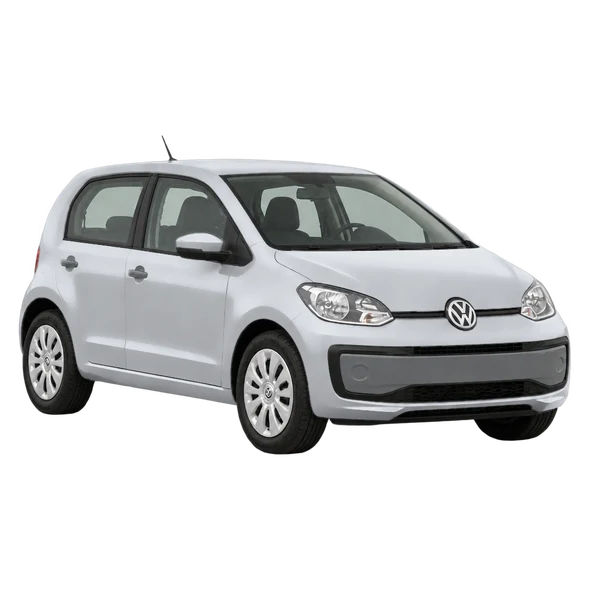 シルバーの2023 Volkswagen UP（フロントスリークォーター（右向き）ビュー）