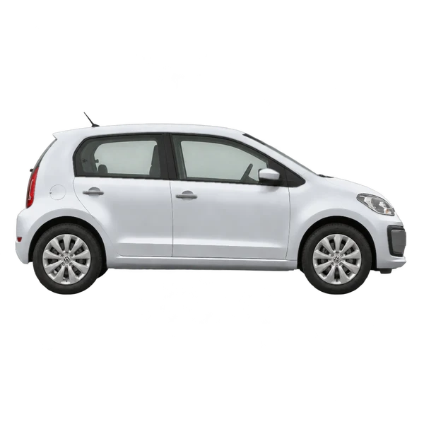 2024 Volkswagen UP in Silber, Ansicht: Seite (nach rechts gewandt)