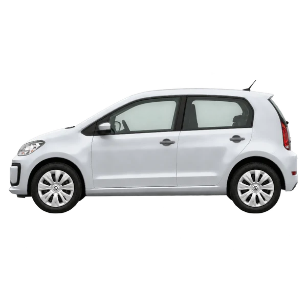 シルバーの2025 Volkswagen UP(側面(左向き)ビュー)