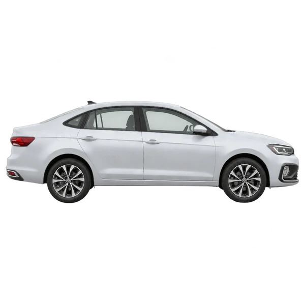 2024 Volkswagen Virtus in Silber, Ansicht: Seite (nach rechts gewandt)