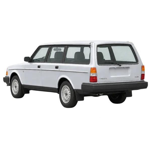Volvo 245 1990 argent, vue trois-quarts arrière (orienté vers la gauche)