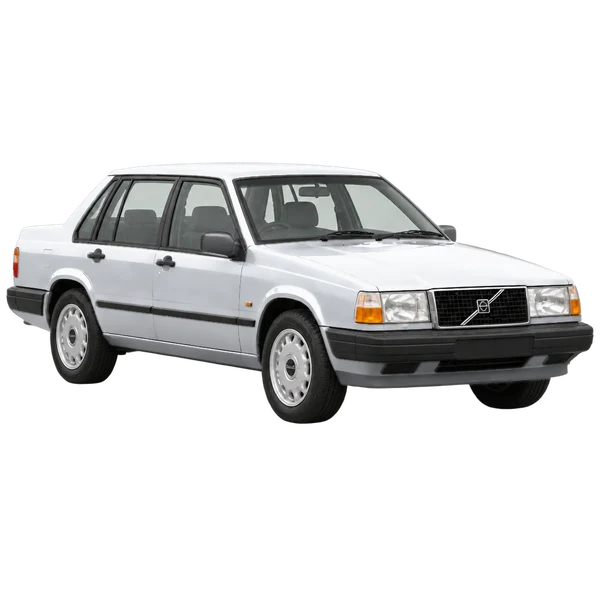 1990 Volvo 740 in Silber, Ansicht: Dreiviertelansicht vorne (nach rechts)