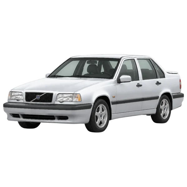 silver 1994 Volvo 850 front three-quarter (facing left) view