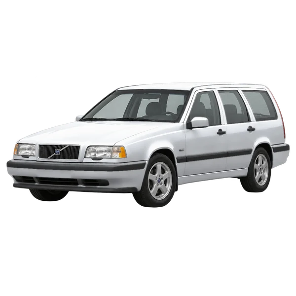 Volvo 855 1995 en plateado, vista frontal tres cuartos (hacia la izquierda)