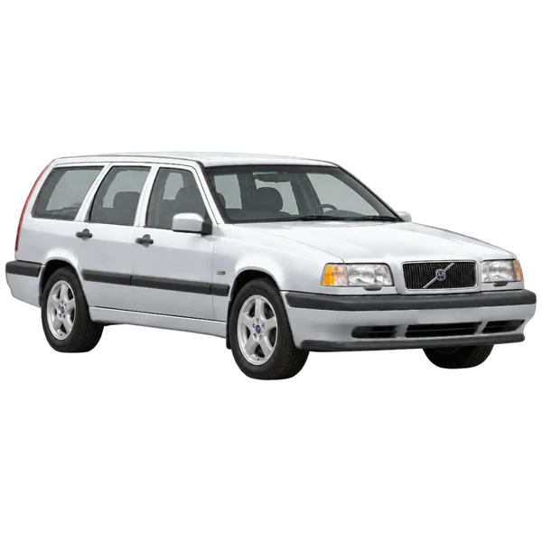 Volvo 855 1995 en plateado, vista tres cuartos frontal (mirando a la derecha)