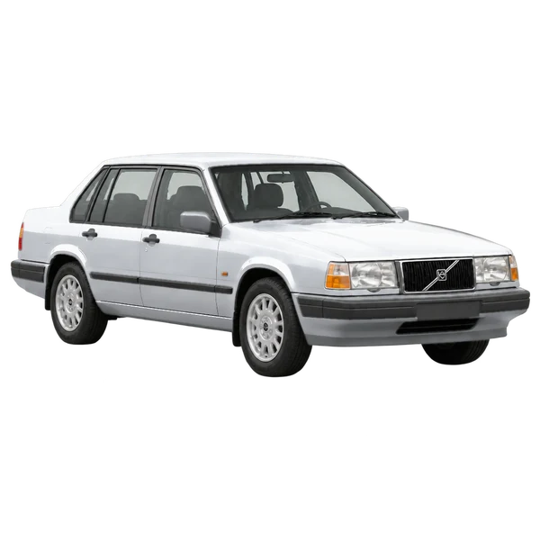シルバーの1994 Volvo 940（フロントスリークォーター（右向き）ビュー）