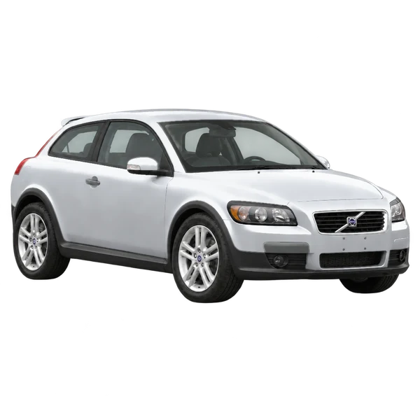 2007 Volvo C30 in Silber, Ansicht: Dreiviertelansicht vorne (nach rechts)