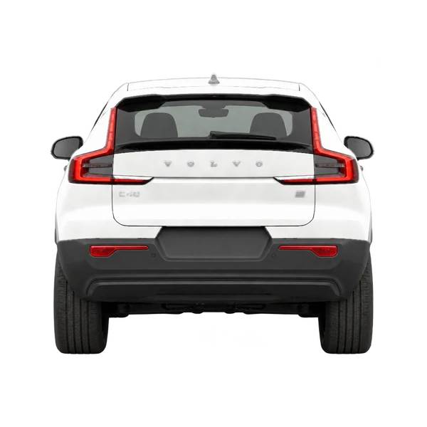2022 Volvo C40 in weiß, Ansicht: Heck