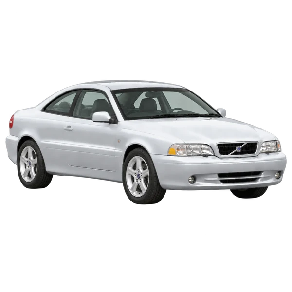 Volvo C70 2001 argent, vue trois-quarts avant (orienté vers la droite)