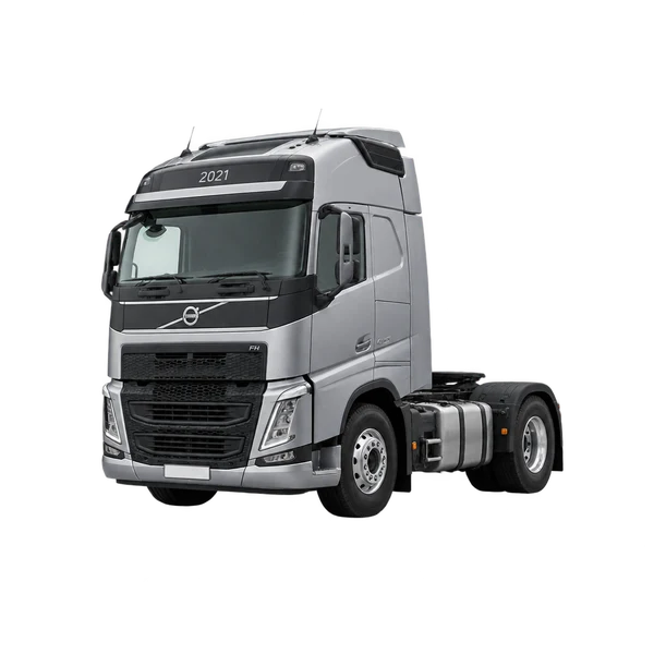 2021 Volvo Cab Over Engine HT in Silber, Ansicht: Dreiviertelansicht vorne (nach links gerichtet)