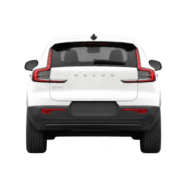 2025 Volvo EC40 in weiß, Ansicht: Heck