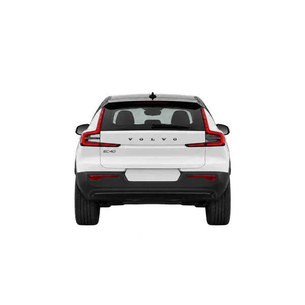 white 2027 Volvo EC40 rear view