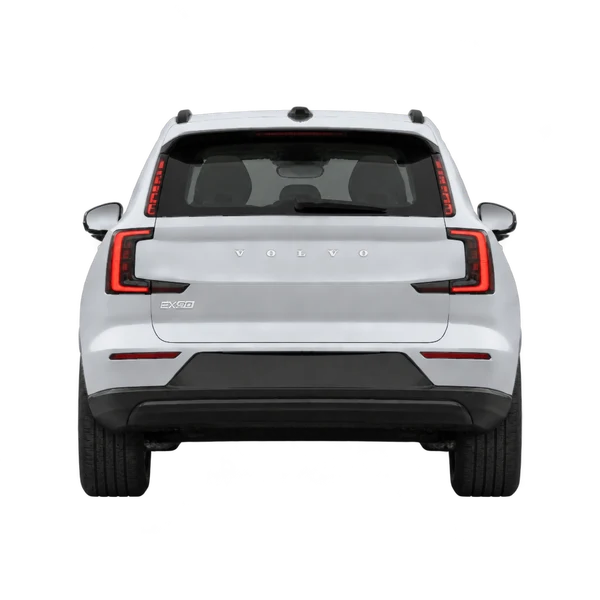 Volvo EX90 2025 prata, vista traseira