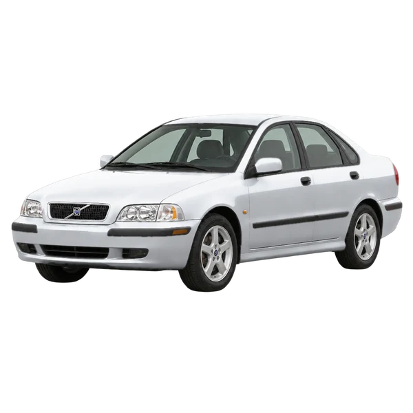 2002 VOLVO S40 — Front three-quarter (facing left), silver
