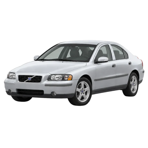 Volvo S60 2009 prata, vista dianteira em três quartos (voltada para a esquerda)