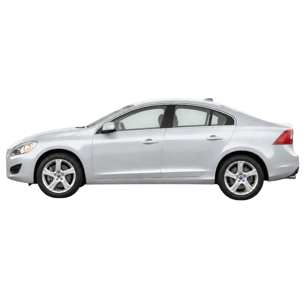 Volvo S60 2015 prata, vista lateral (voltada para a esquerda)