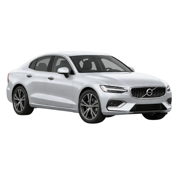 2020 Volvo S60 in Silber, Ansicht: Dreiviertelansicht vorne (nach links gerichtet)
