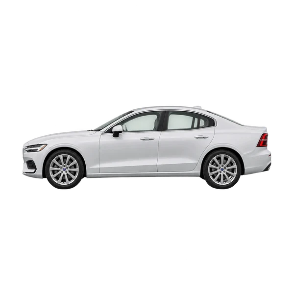 2022 Volvo S60 in weiß, Ansicht: Seite (nach links gerichtet)