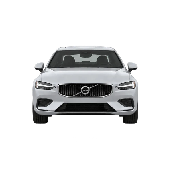 シルバーの2026 Volvo S60（正面ビュー）