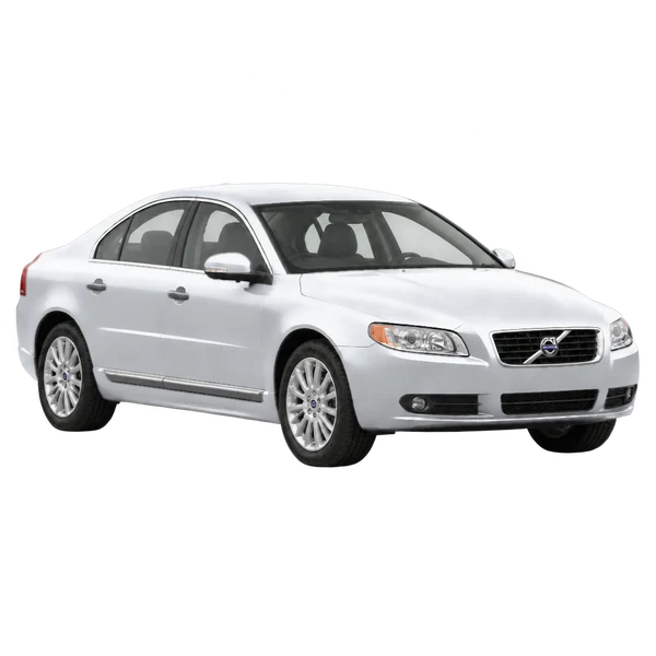 Volvo S80 2016 en plateado, vista tres cuartos frontal (mirando a la derecha)