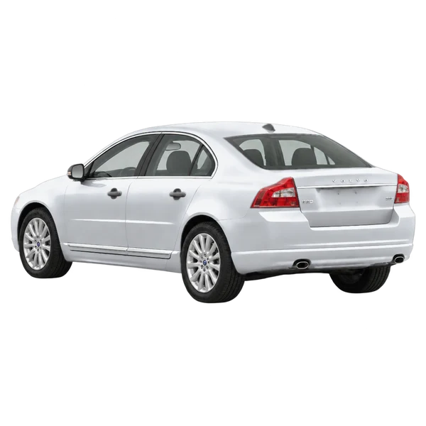 Volvo S80 2016 en plateado, vista tres cuartos trasero (mirando a la izquierda)