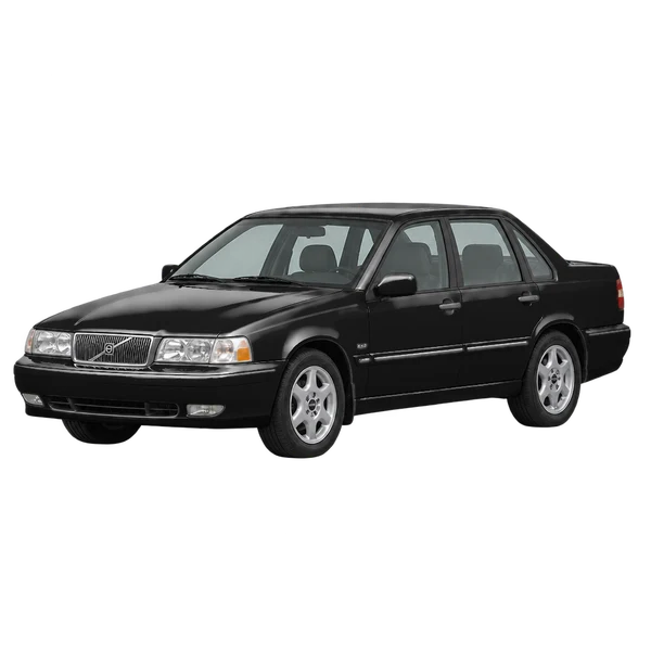 1998 VOLVO S90 — Front three-quarter (facing left), black