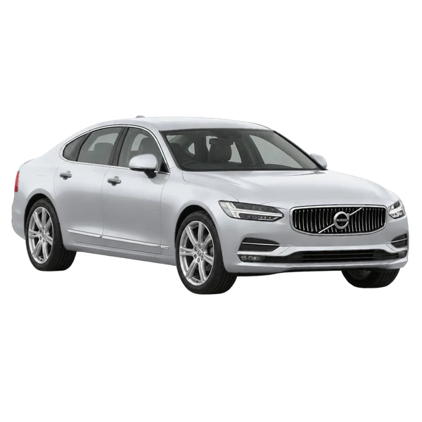 Volvo S90 2017 argent, vue trois-quarts avant (orienté vers la gauche)