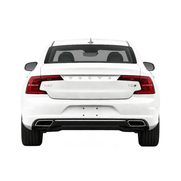 Volvo S90 2020 باللون أبيض، منظر من الخلف