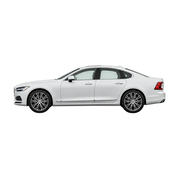 Volvo S90 2023 blanc, vue côté (vers la gauche)