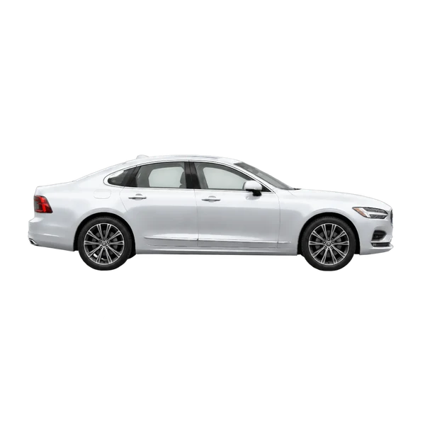 2026 Volvo S90 in Silber, Ansicht: Seite (nach rechts gewandt)