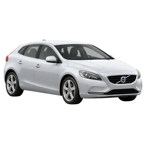 Volvo V40 2014 en plateado, vista frontal tres cuartos (hacia la izquierda)