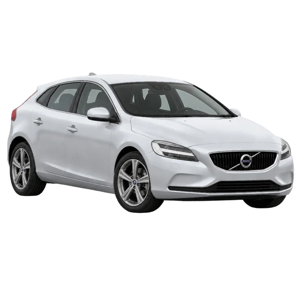 Volvo V40 2018 prata, vista dianteira em três quartos (voltada para a esquerda)