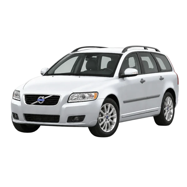 2012 Volvo V50 in Silber, Ansicht: Dreiviertelansicht vorne (nach links gerichtet)