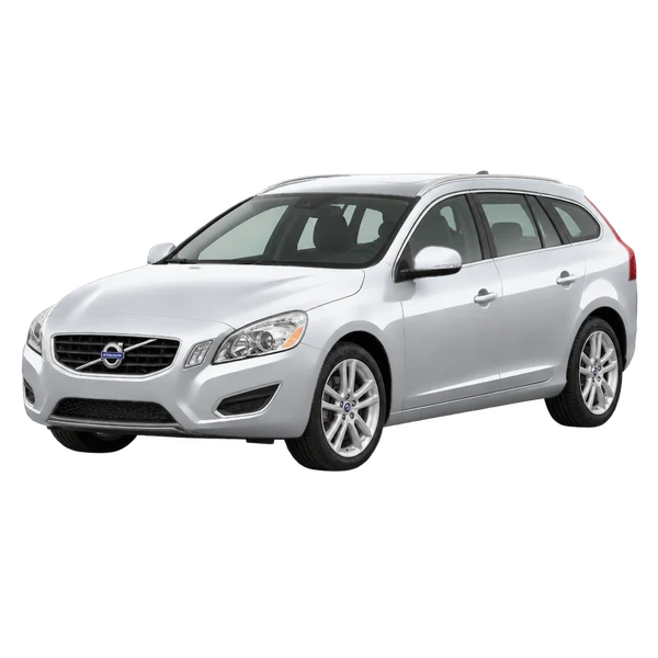 Volvo V60 2012 argent, vue trois-quarts avant (orienté vers la gauche)