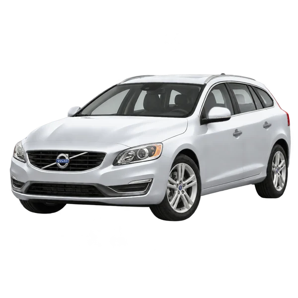 2013 Volvo V60 in Silber, Ansicht: Dreiviertelansicht vorne (nach links gerichtet)